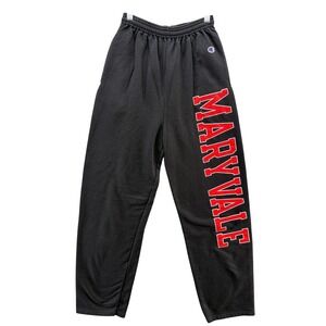 Champion Sweatpants Mens Small Black Maryvale College Athletic Joggers